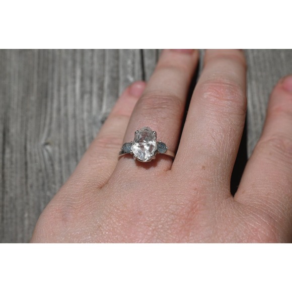 alternative raw diamond engagement ring raw crystal size 4 5 6 7 8 8 9 10 11 12 - Picture 3 of 5